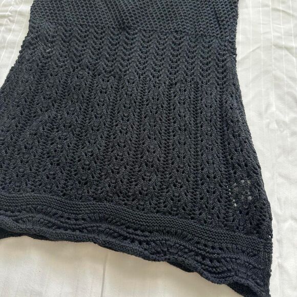 Old Navy Vintage Black Crochet Tank Top Women’s Boho Knit - Picture 2 of 5